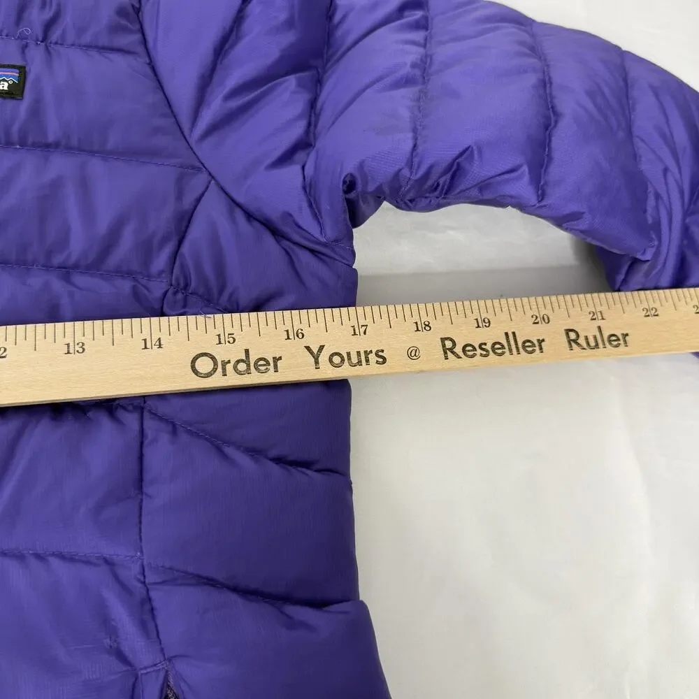 Patagonia Jacket Girls Large 12 Purple Down Sweater Puffer Lightweight